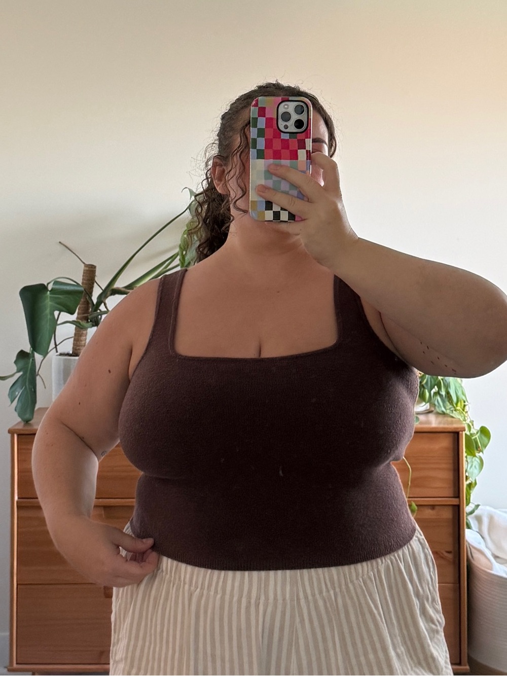 Abercrombie & Fitch brown sweater tank top